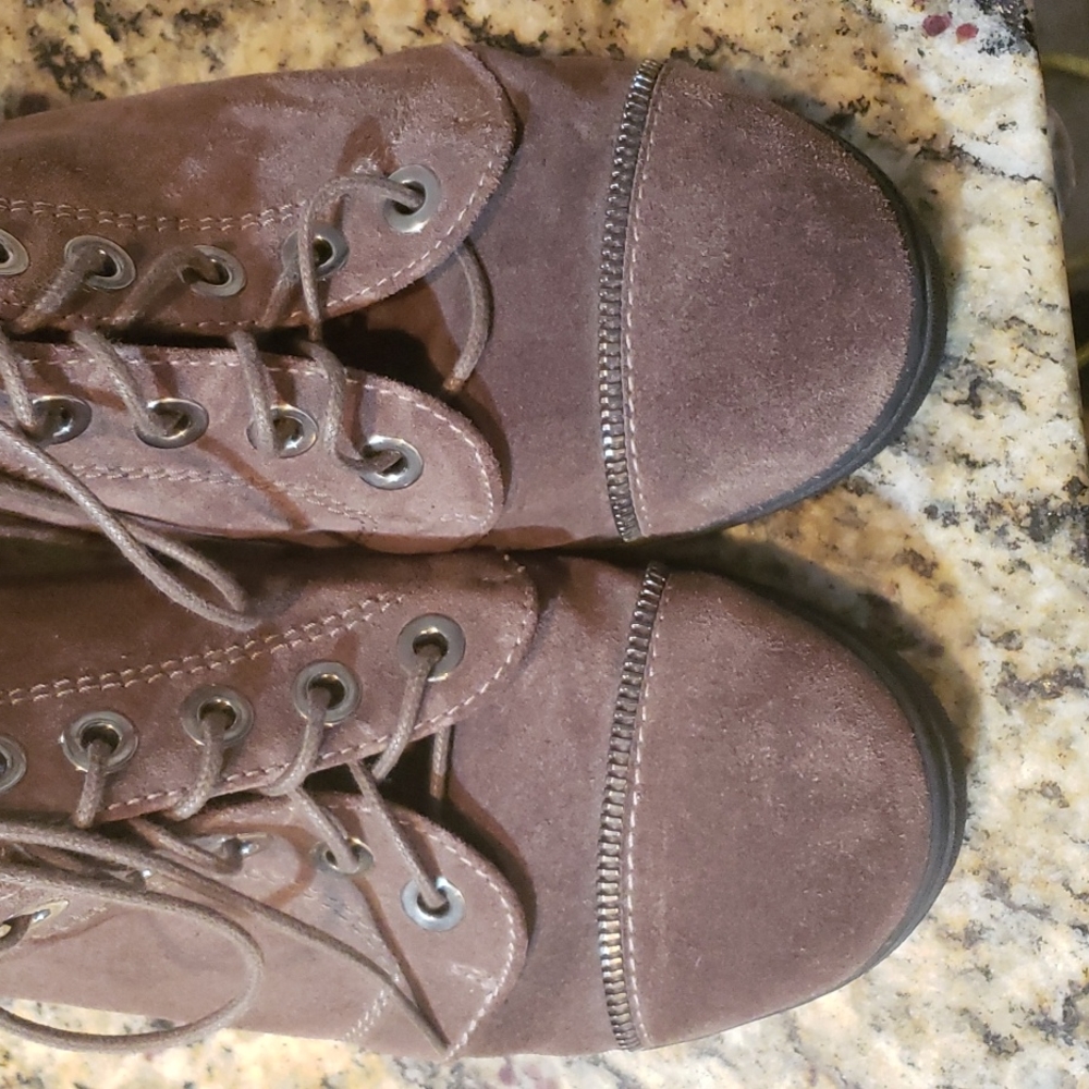 Stuart Weitzman Zipit High Top Suede Bootie - Picture 13 of 15